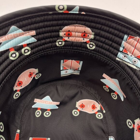 Authentic PRADA Bucket Hat Size:S IHC137 Black Nylon #36635444 - Picture 9 of 12